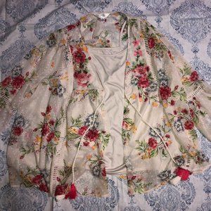 Floral Shrug and Cami